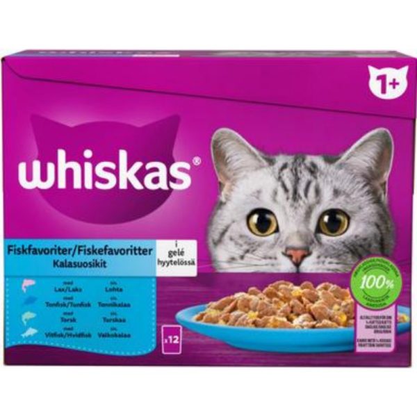 WHISKAS 1+ KALASUOSIKIT 12X85G