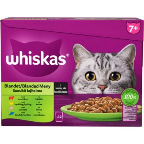 WHISKAS 7+ SUOSIKIT LAJITELMA 12X85G