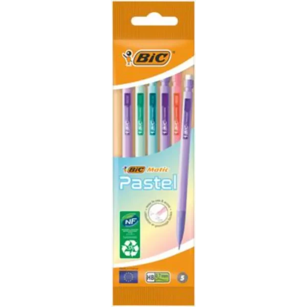 BIC MATIC PASTEL LYIJYTÄYTEKYNÄ 0.7MM 5KPL