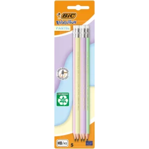 BIC EVOLUTION PASTEL LYIJYKYNÄ 5KPL