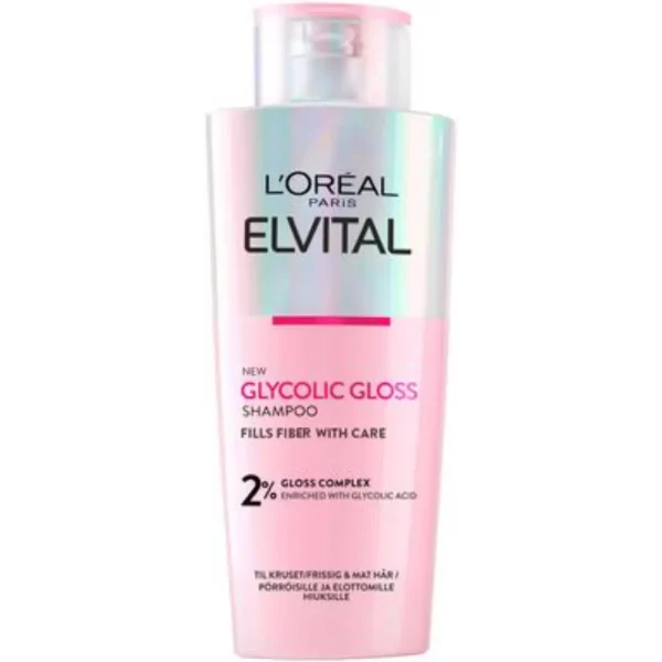 Elvital 200ml Glycolic Gloss shampoo kiillottomille hiuksille