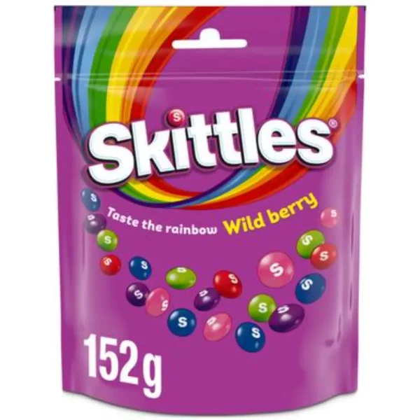 SKITTLES WILD BERRY 152G KARKKIPUSSI