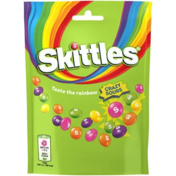 SKITTLES CRAZY SOURS 152 G MAKEISRAKEET