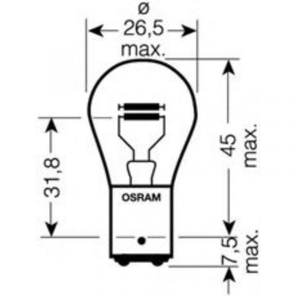 OSRAM 12V 21/5W 2 KPL - Image 3