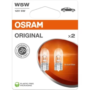 OSRAM ORIGINAL 12V 5W 2KPL W5W POLTTIMO