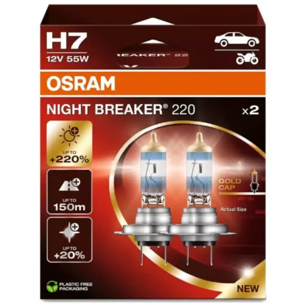 OSRAM NIGHTBREAKER H7+220X2 LASER PARI