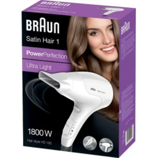 BRAUN HD180 POWER PERFECTION SATIN HAIR-1 HIUSTENKUIVAIN 1800W