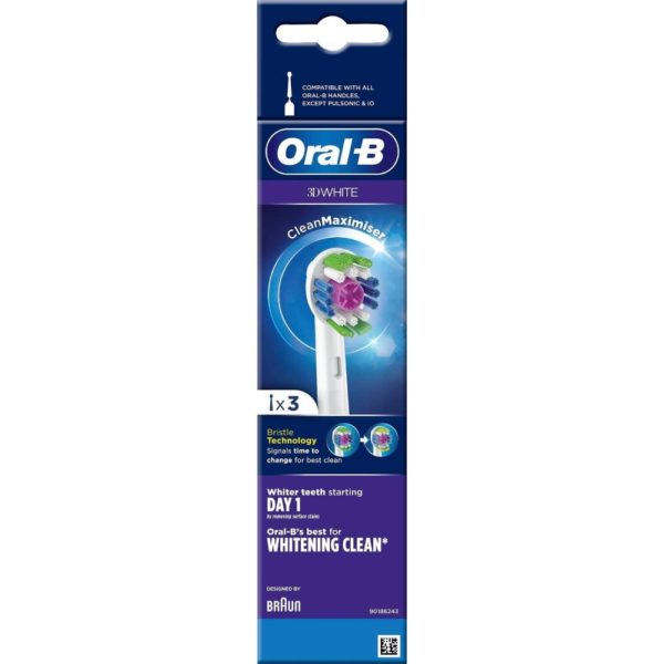 ORAL-B 3D WHITE VAIHTOHARJA 3KPL