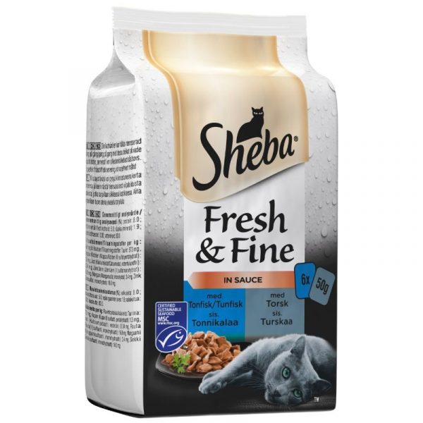 SHEBA FRESH&FINE 6X50G KALALAJITELMA KASTIKKEEESSA