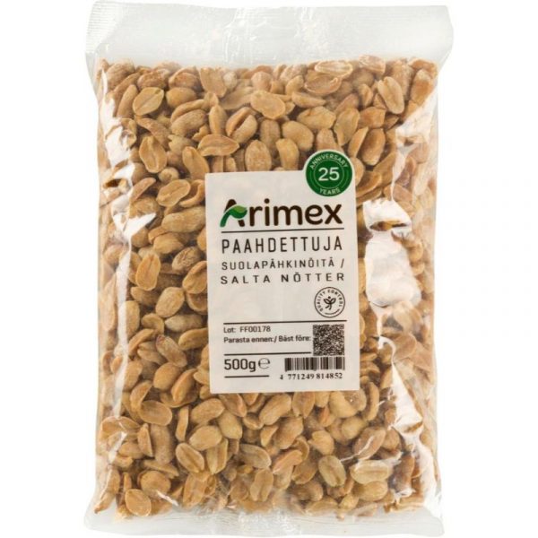 ARIMEX PAAHDETTUJA SUOLAPÄHKINÖITÄ 500G