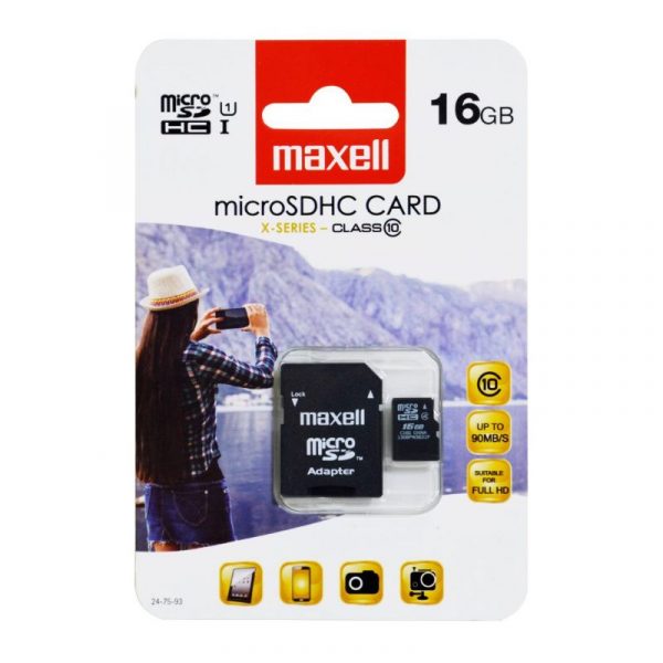 MAXELL MUISTIKORTTI MICRO SDHC 16GB ADAPTERI