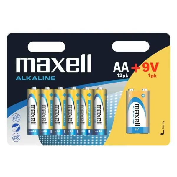 MAXELL AA 12-PACK PARISTO + 9V