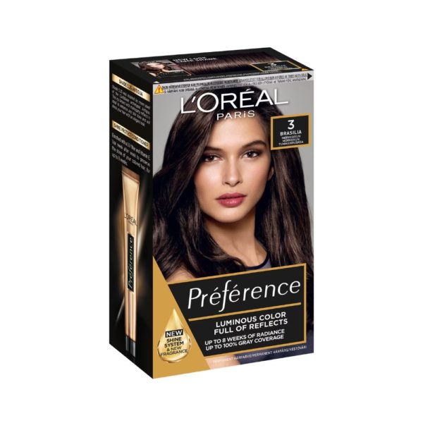 PRéFéRENCE 3 BRASILIA DARK BROWN TUMMANRUSKEA KESTOVÄRI 1KPL