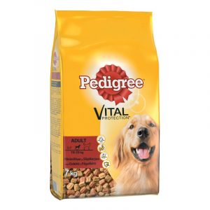 PEDIGREE KOIRAN KUIVARUOKA 7KG ADULT HÄRÄNLIHA & SIIPIKARJA