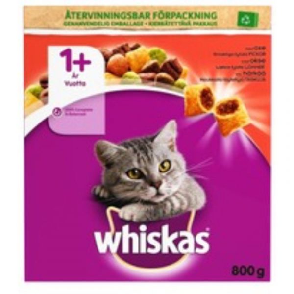 WHISKAS ADULT 1+ HÄRKÄ 800G