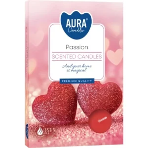 AURA TUOKSULÄMPÖKYNTTILÄ PASSION 6 KPL