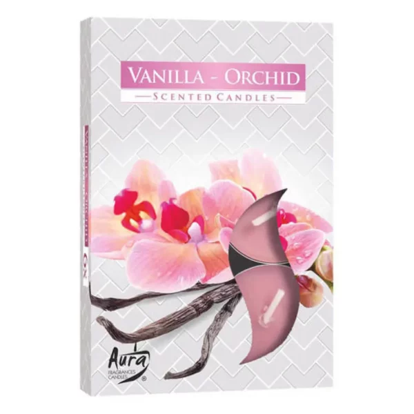 TUOKSULÄMPÖKYNTTILÄ VANILLA-ORCHID 6KPL 4H