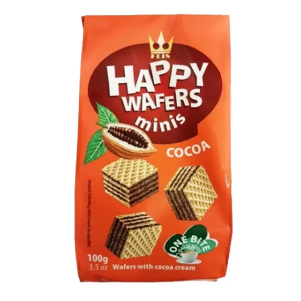 HAPPY WAFERS MINIS COCOA VOHVELIT 100G