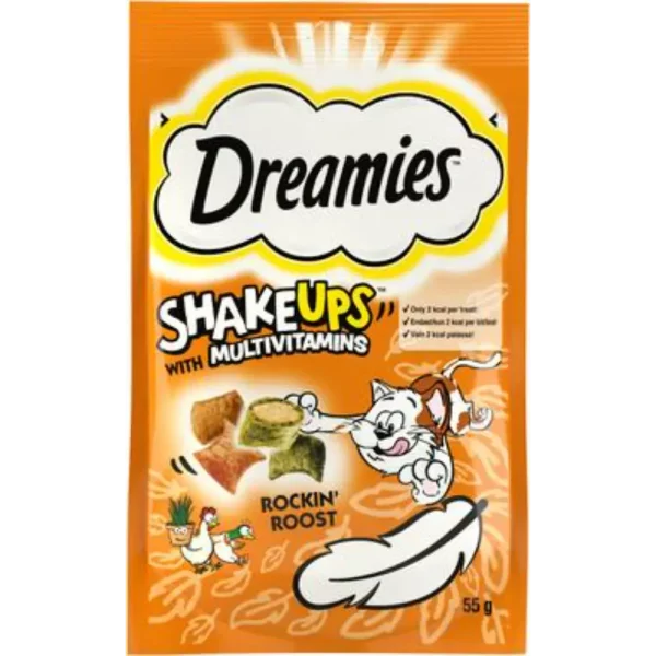 DREAMIES MULTIVITAMIN SHAKEUPS ROCKIN' ROOST 55G