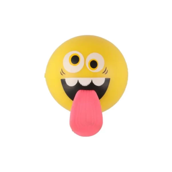 Aina yhtä iloinen emoji pallo nyt valoilla! Pehmeä ja venyvä kieli on hassu lisä pallossa.