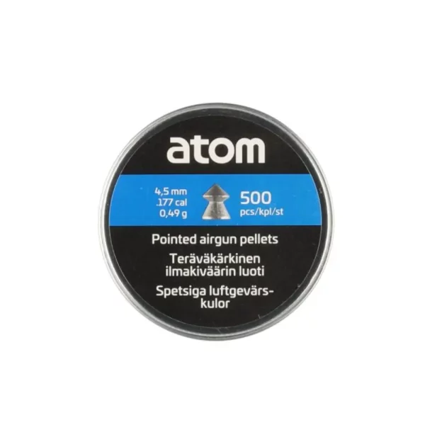 ATOM ILMAKIVÄÄRINLUOTI TERÄVÄ 4.5 MM 500 KPL