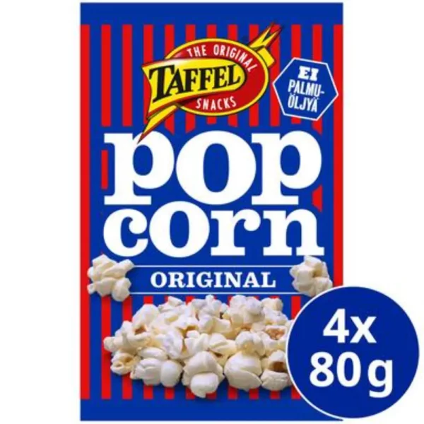 TAFFEL MICROPOPCORN ORIGINAL 4X80G