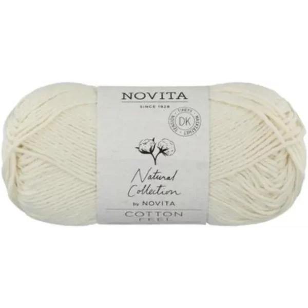 NOVITA COTTON FEEL 50G LUONNONVALKOINEN LANKA