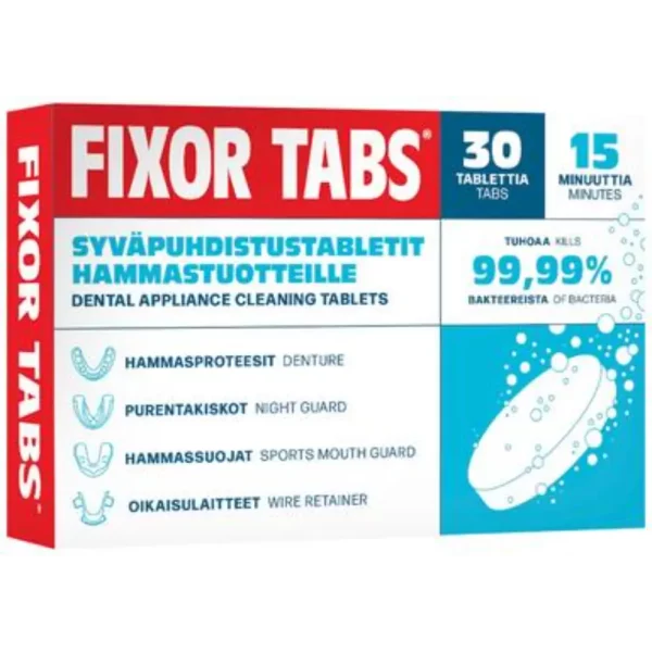 FIXOR TABS SYVÄPUHDISTUS 30 TABLETTIA