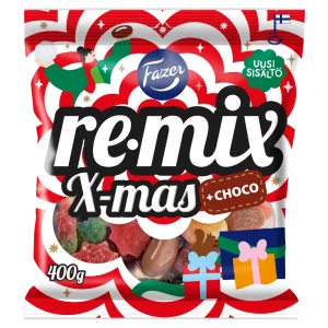 FAZER REMIX X-MAS+CHOCO 400G KARKKIPUSSI