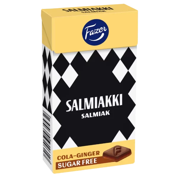 FAZER SALMIAKKI COLA INKIVÄÄRI 40G SOKERITON PASTILLI