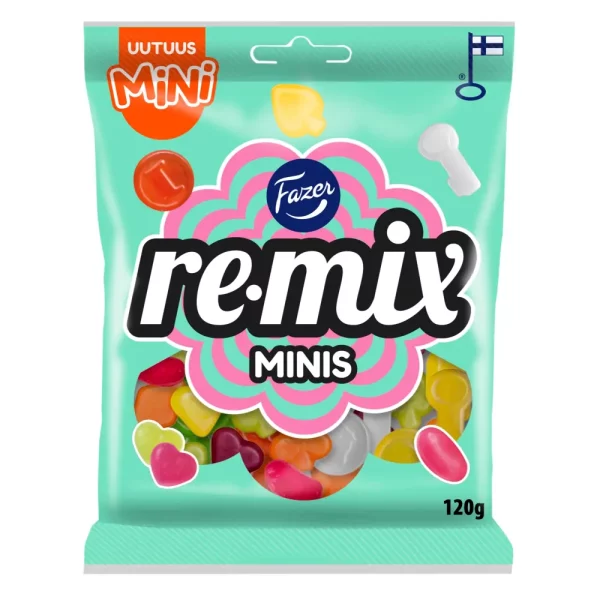 FAZER REMIX MINI MINIS 120G KARKKIPUSSI