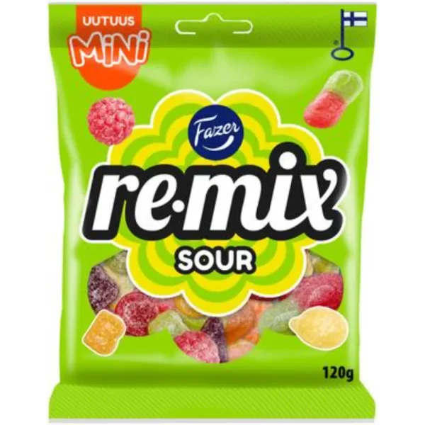 FAZER REMIX MINI SOUR 120G KARKKIPUSSI