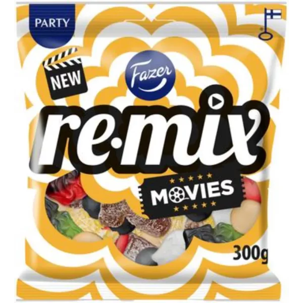 FAZER REMIX MOVIES 300 G KARKKIPUSSI