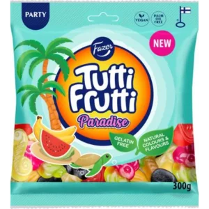 FAZER TUTTI FRUTTI PARADISE KARKKIPUSSI 300G