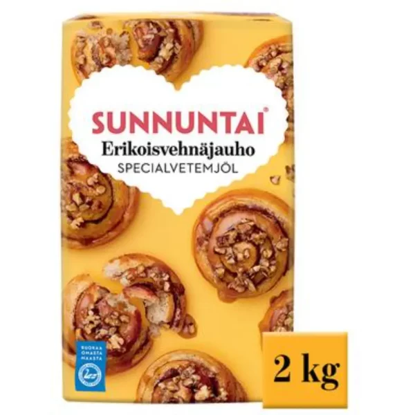 SUNNUNTAI ERIKOISVEHNÄJAUHO 2 KG