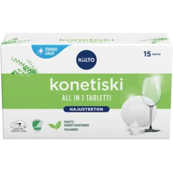 KIILTO KONETISKITABLETTI 15KPL