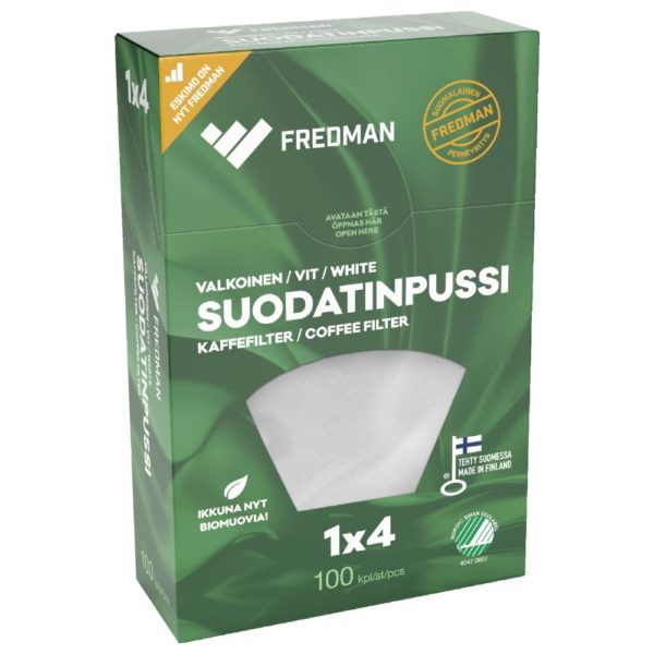 FREDMAN SUODATINPUSSI NO4 100KPL VALK