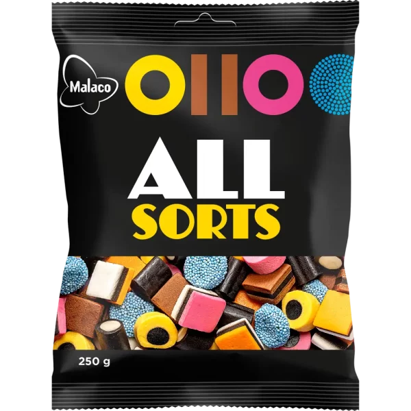 MALACO ALLSORTS LAKRITSISEKOITUS 250G