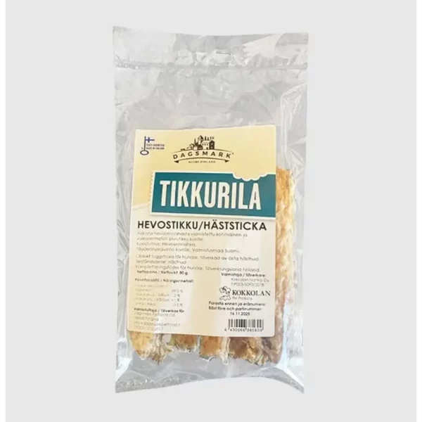 DAGSMARK TIKKURILA HEVOSTIKKU KOIRAN PURUTIKKU 80G