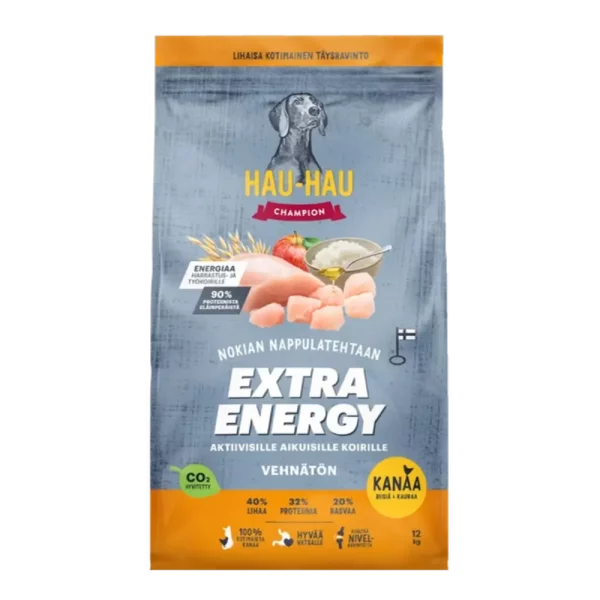 HHC EXTRA ENERGY KANA,RIISI,KAURA 12KG KOIRANRUOKA