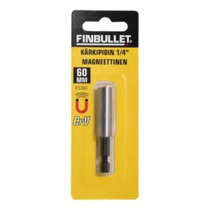 FINBULLET KÄRKIPIDIN 1/4" MAGNEETTI 60MM CRV