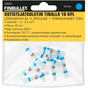 KUTISTEJATKOLIITIN TINALLA SININEN 1.5-2.5mm2 10 KPL