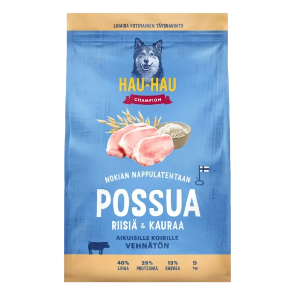 HAU-HAU CHAMPION POSSUA RIISIÄ JA KAURAA 9 KG