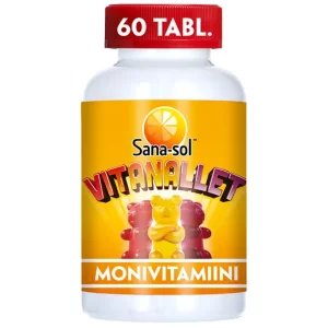 SANASOL VITANALLET MONIVITAMIINI 60KPL