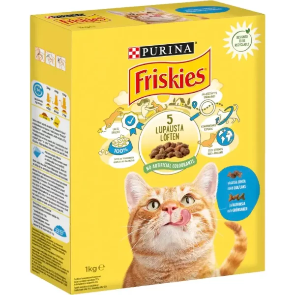 FRISKIES LOHI & KASVIS 1KG KISSANRUOKA