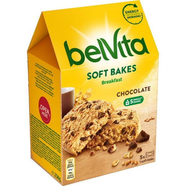 LU BELVITA SOFT BAKES CHOCOLATE CHIPS 250G