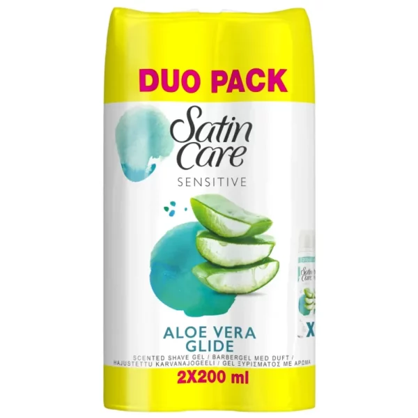 GILLETTE SATIN CARE ALOE 2X200ML IHOKARVANAJOGEELI