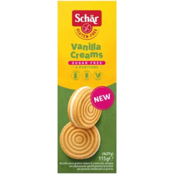 SCHÄR VANILLA CREAMS SUGAR FREE 115G