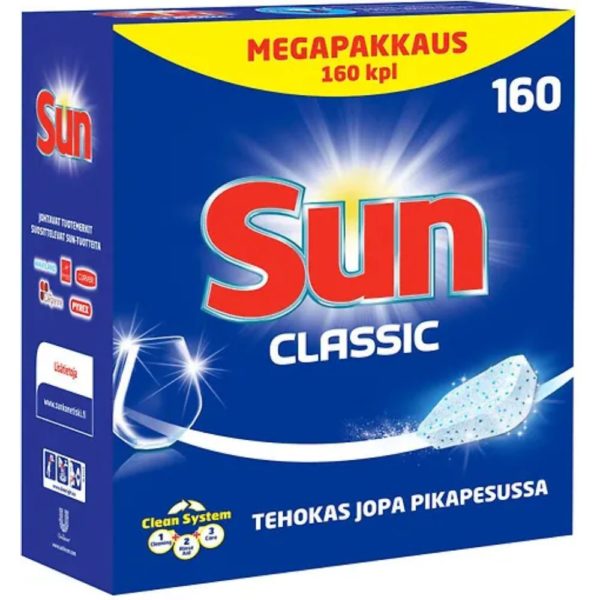 SUN CLASSIC KONETISKITABLETTI 160KPL