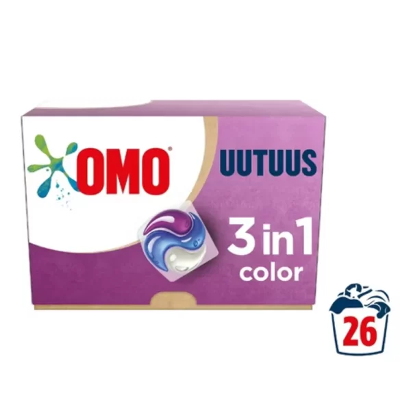 OMO PYYKINPESUTABLETTI COLOR 3-IN-1 26KPL